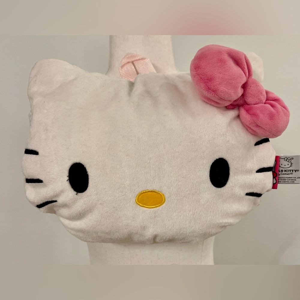 Hello Kitty Plush with Pink Bow and White Face